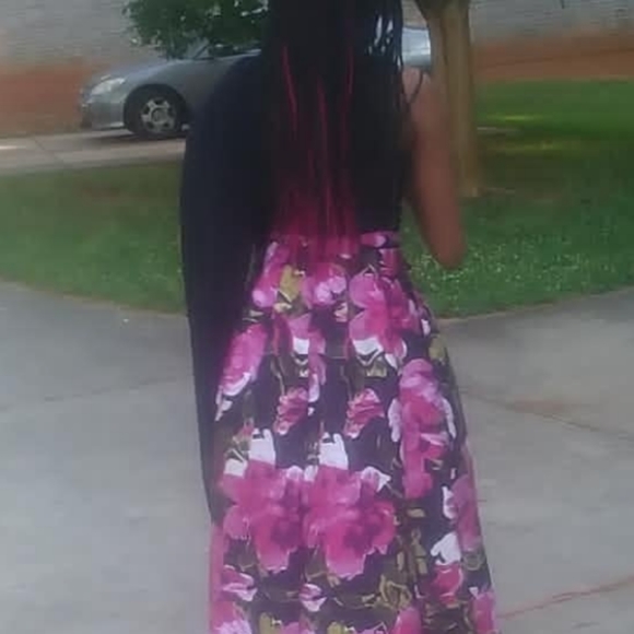 2 pcs Black/Floral Dress Jodi Kristopher - Picture 1 of 6